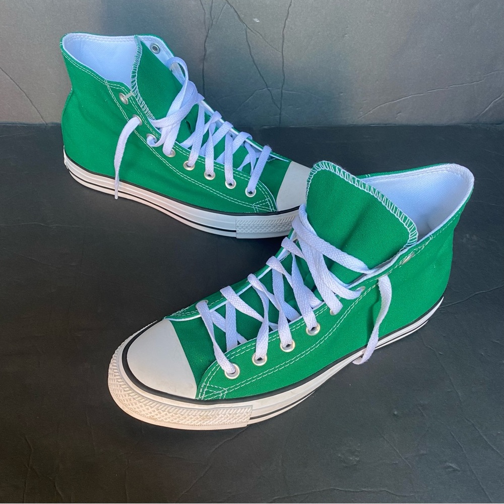 Converse All Star High Top Green  Canvas Unisex Size Men 9 Women 11